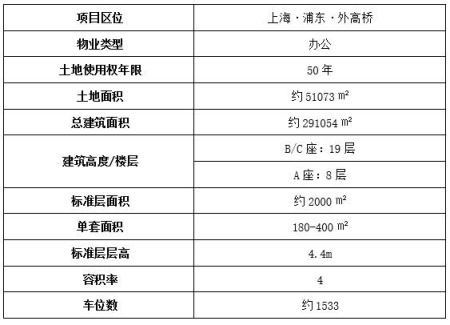 上海浦东区外高桥办公房产转让项目